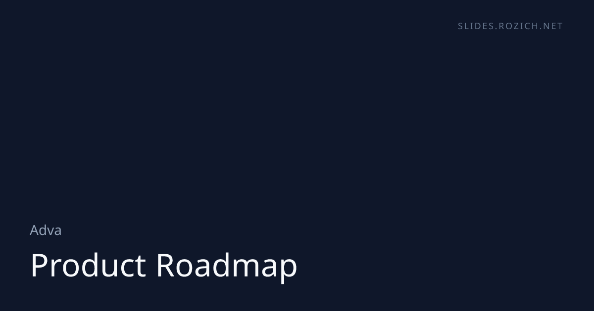 Product Roadmap